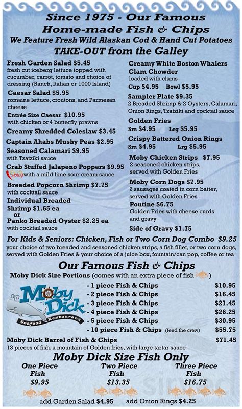 moby dick's restaurant photos|moby dick menu with prices.